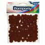 Pompony kreatywne Brewis 1cm Brązowe, 100szt - 2